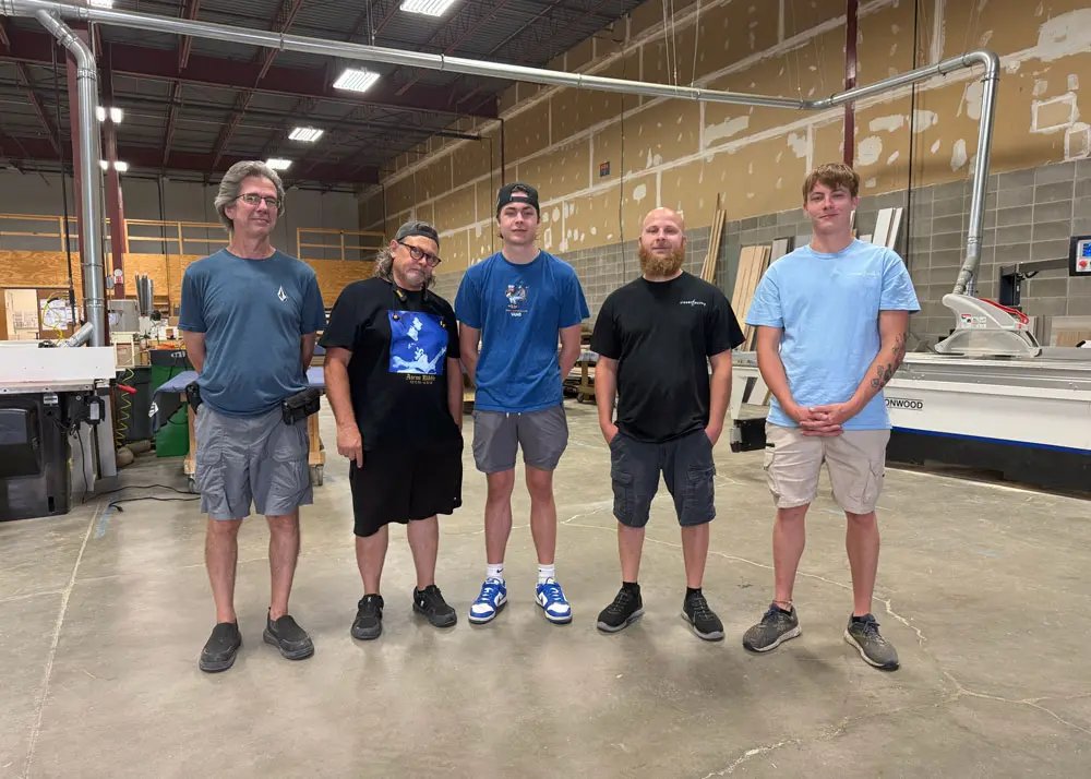 Picture of the shop staff in Indy