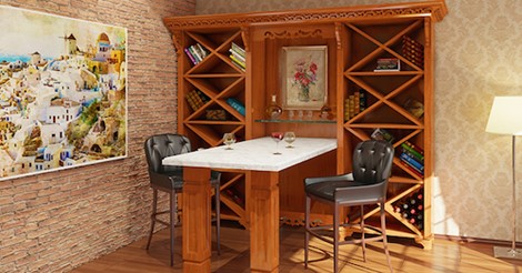 tuscan-style wine tasting space