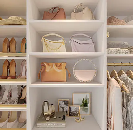 Closet shelving details