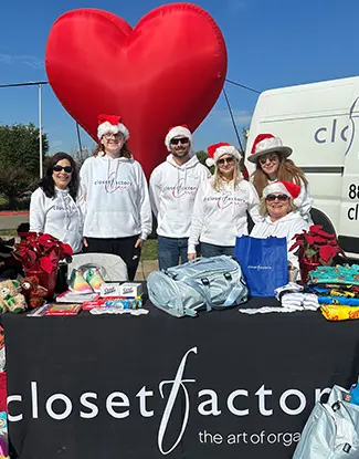 Dallas Closet Factory Cares volunteers at event