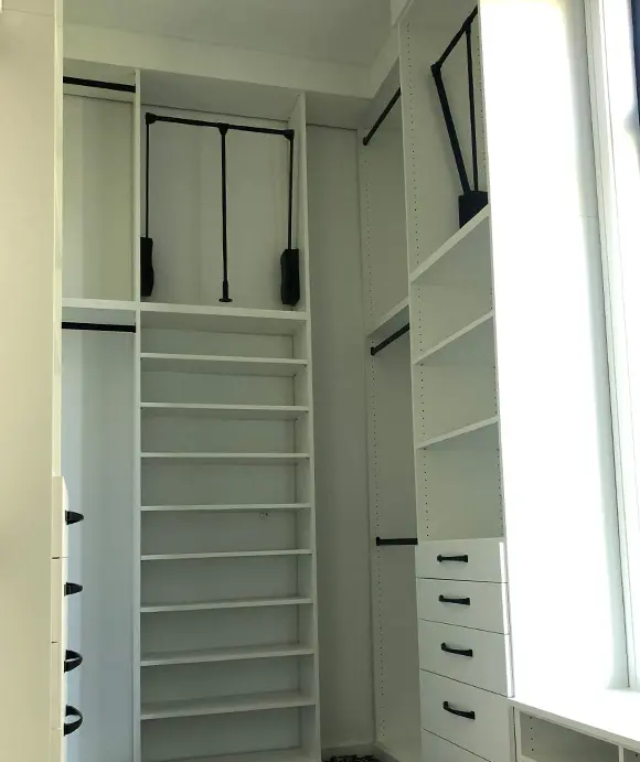 Closet with shelves for storage