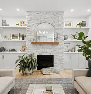 Custom painted wood countertops , Shaker style door faces