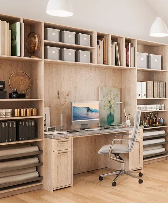 Custom craft room built-ins