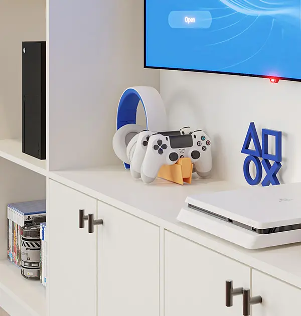 Gaming cabinet in playroom