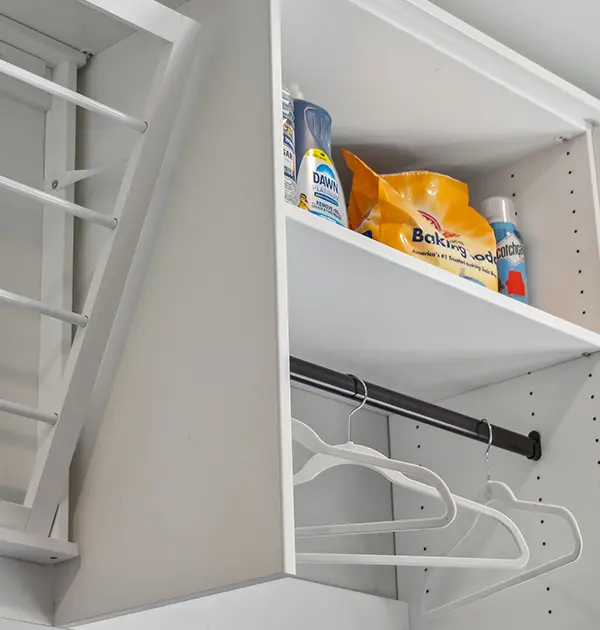 Hanging rods and pull-down drying rack