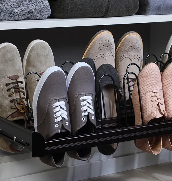 Shoe Organizers in entryway
