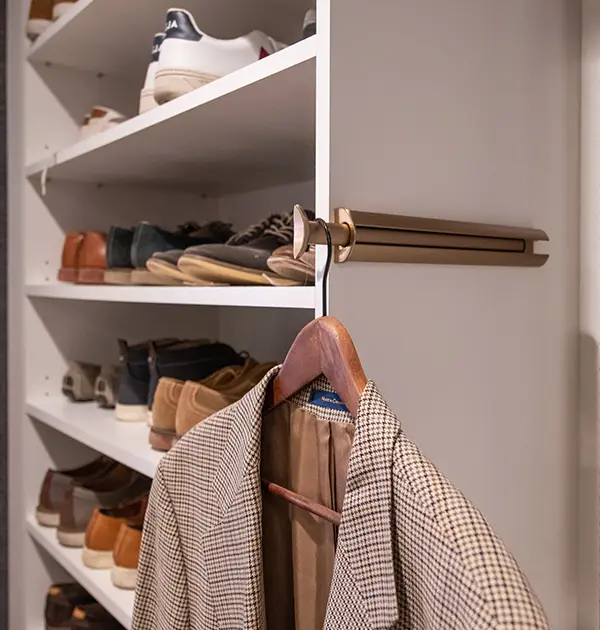 Closet with hanging valet