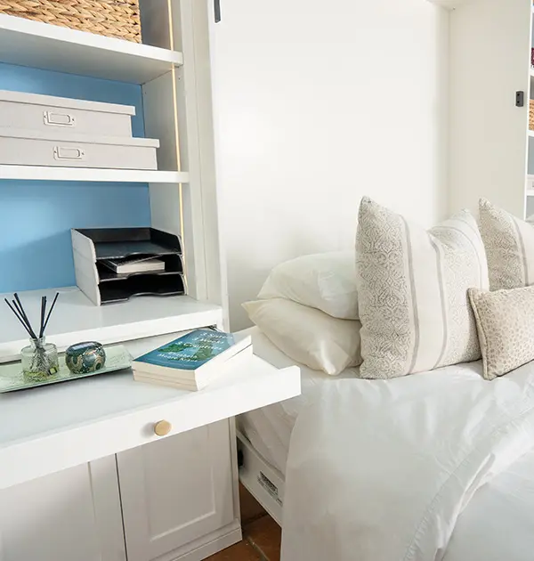 Custom cabinetry in wall bed