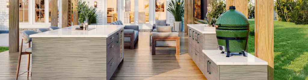 Weather proof patio cabinets by Closet Factory