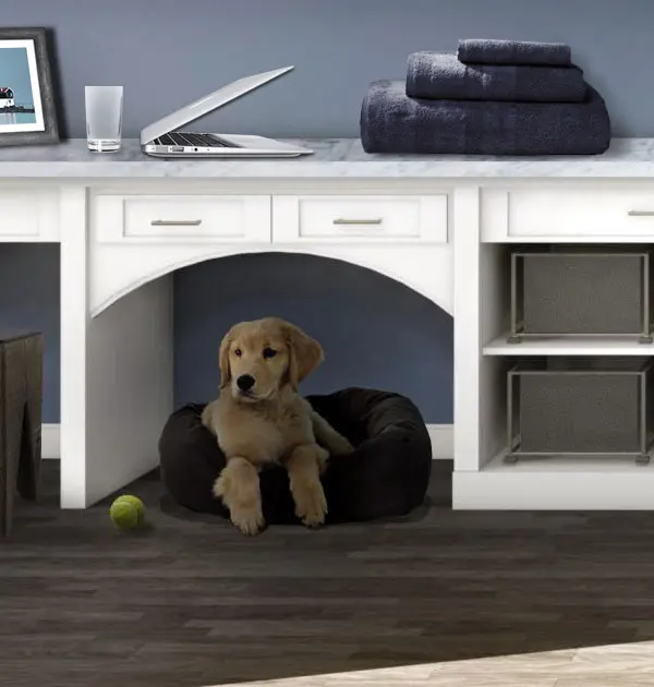 Pet nook in laundry room