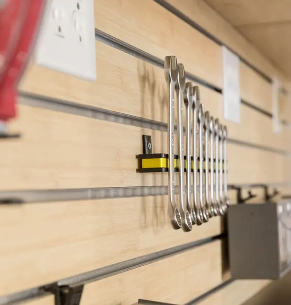 Garage slatwall