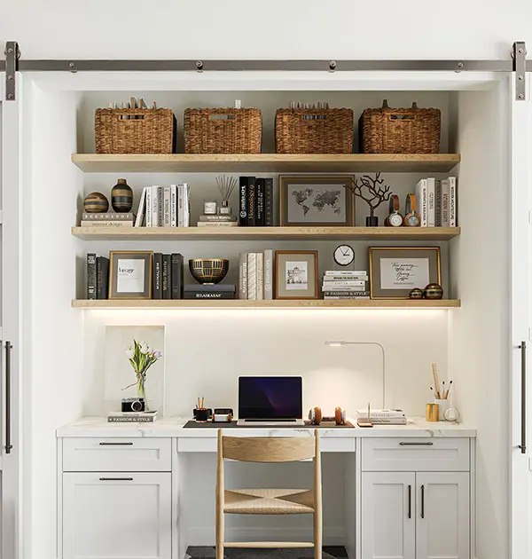 office floating shelves
