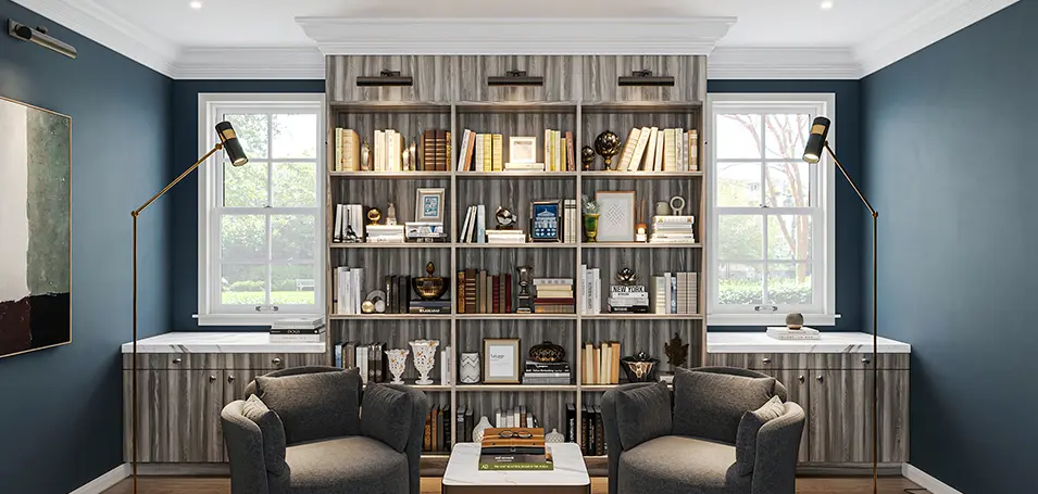 home library system in afternoon nap