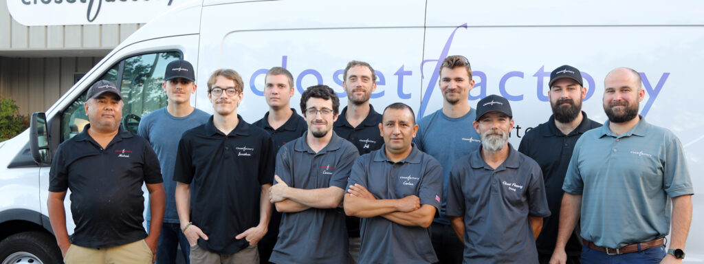 photo of crew of closet factory installers