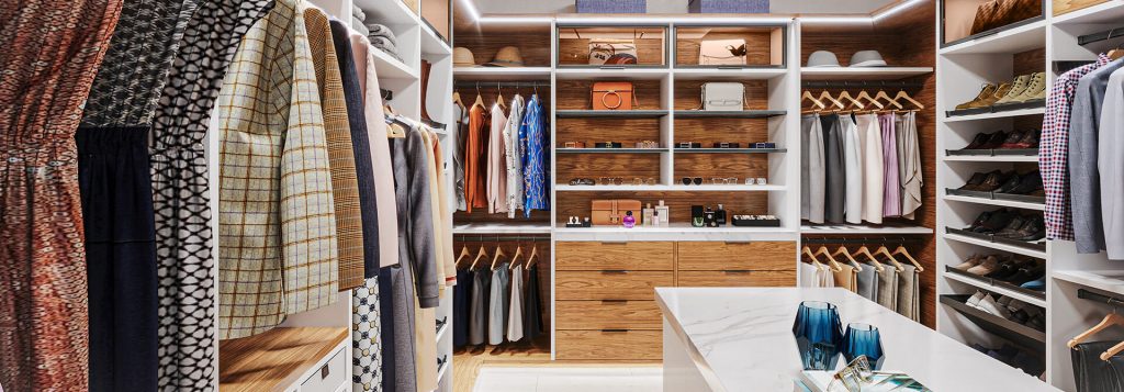Custom walk in closet system by Closet Factory St George