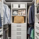 Custom drawers and shelves in closet