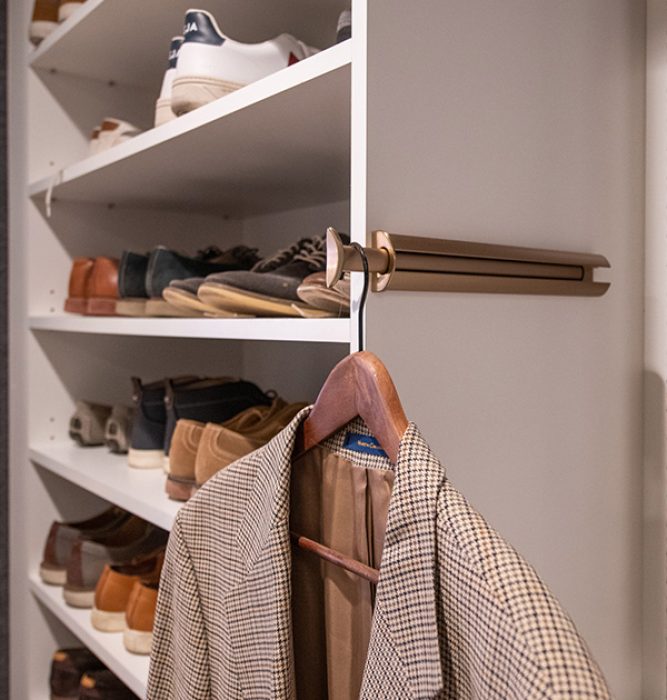 Closet with hanging valet