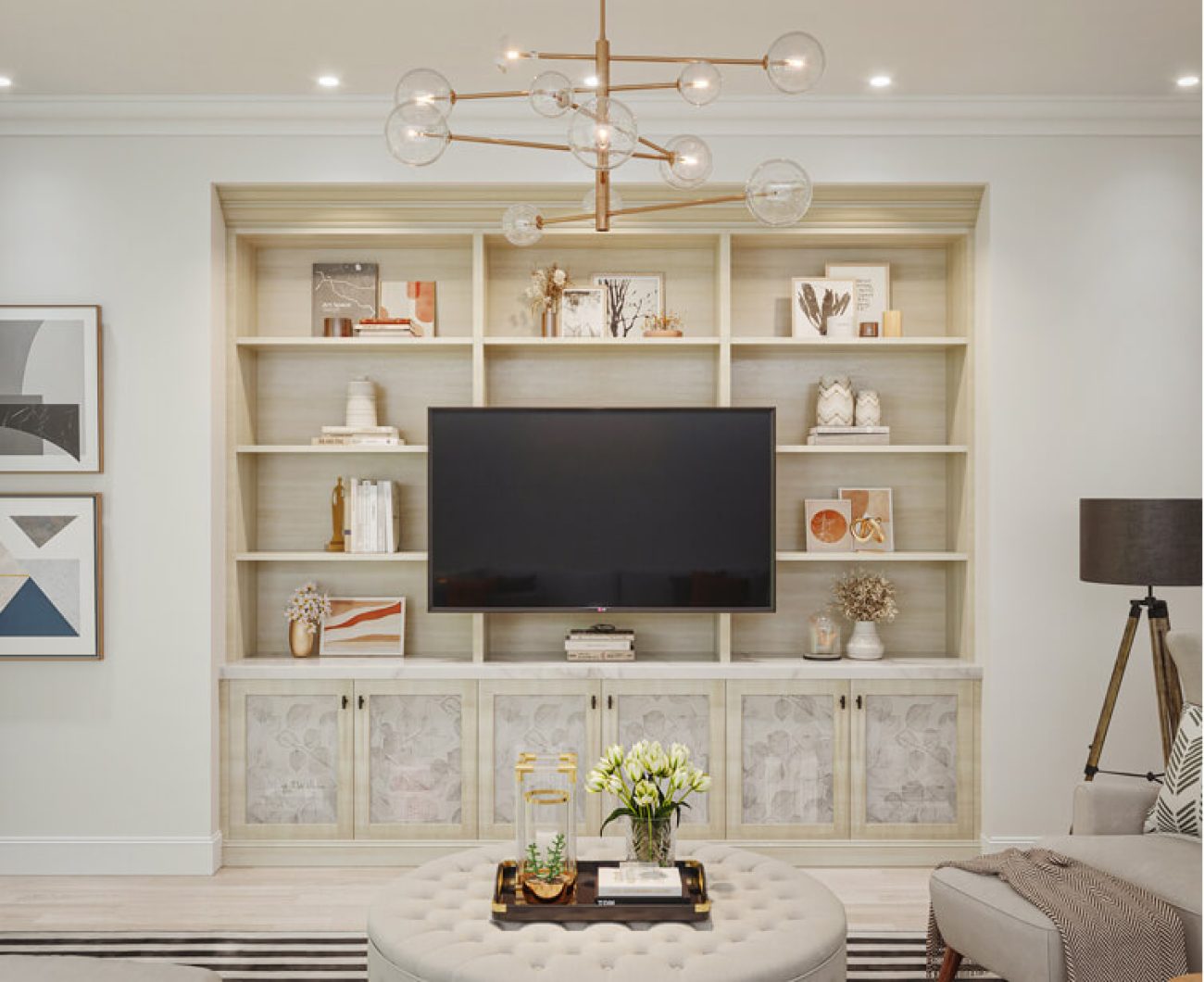 Custom built in media center