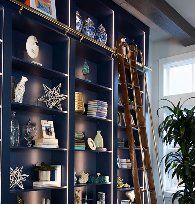 Wall unit Rolling ladder